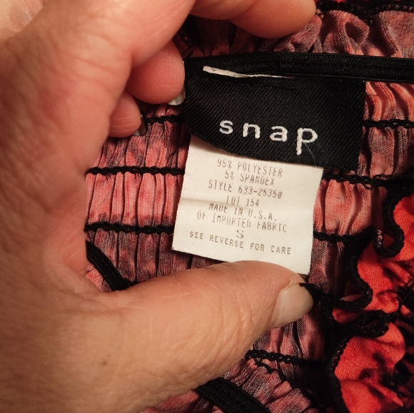 Black and red strapless sundress - Picture 6 of 6